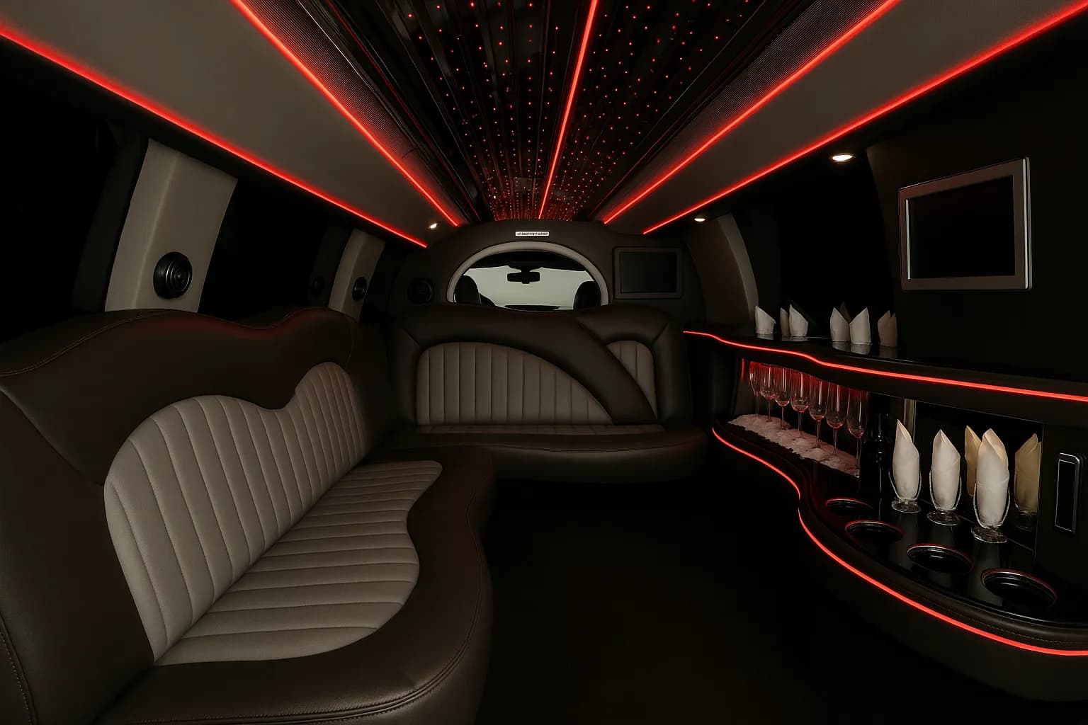 Limousines: interior of a representative vehicle