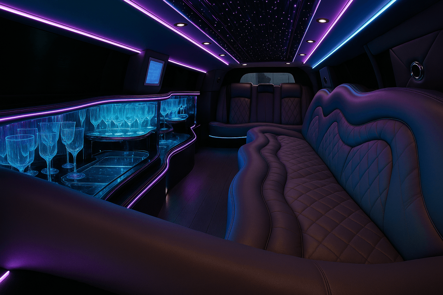 10 Passenger Limo - interior view