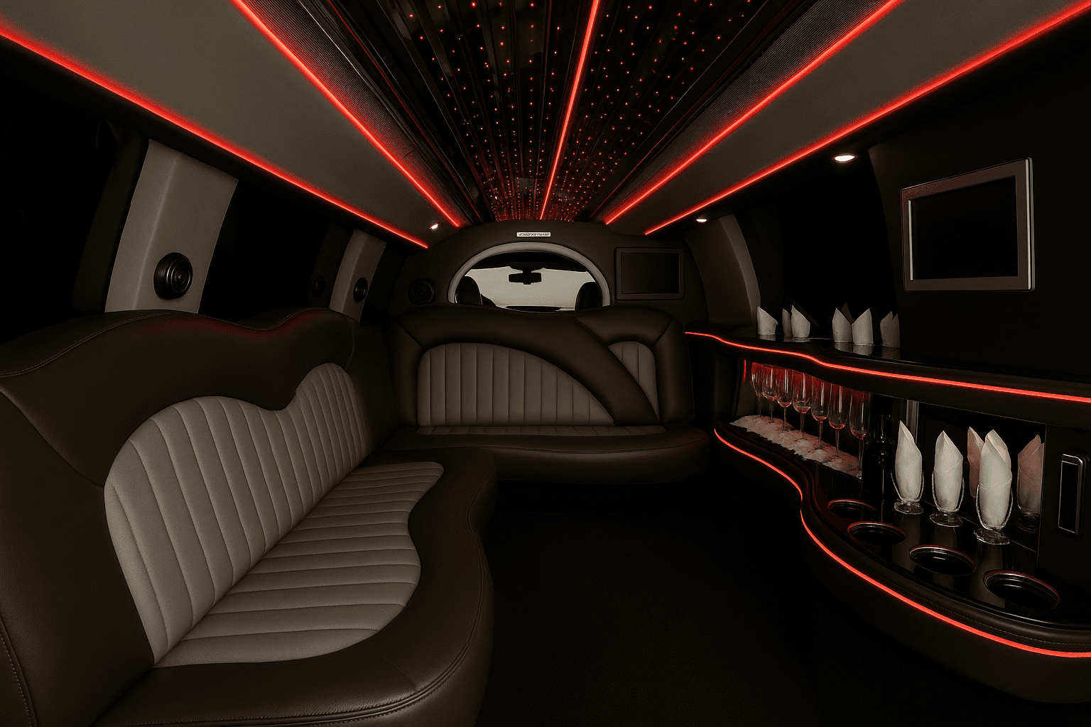 Limousines interior - Chicago Party Bus Fun
