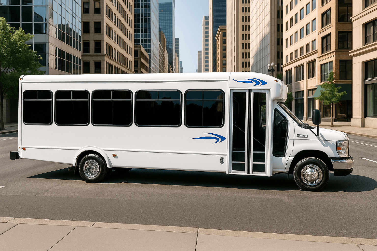 16 Passenger Coach Bus - exterior view