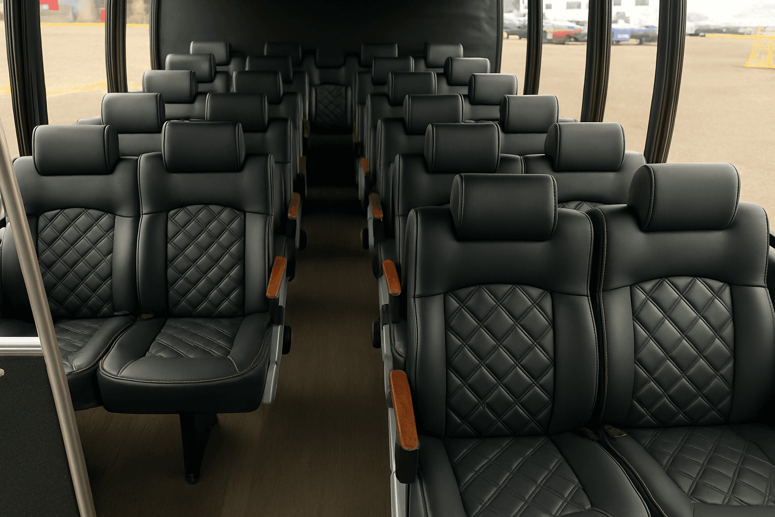 16 Passenger Coach Bus - interior view