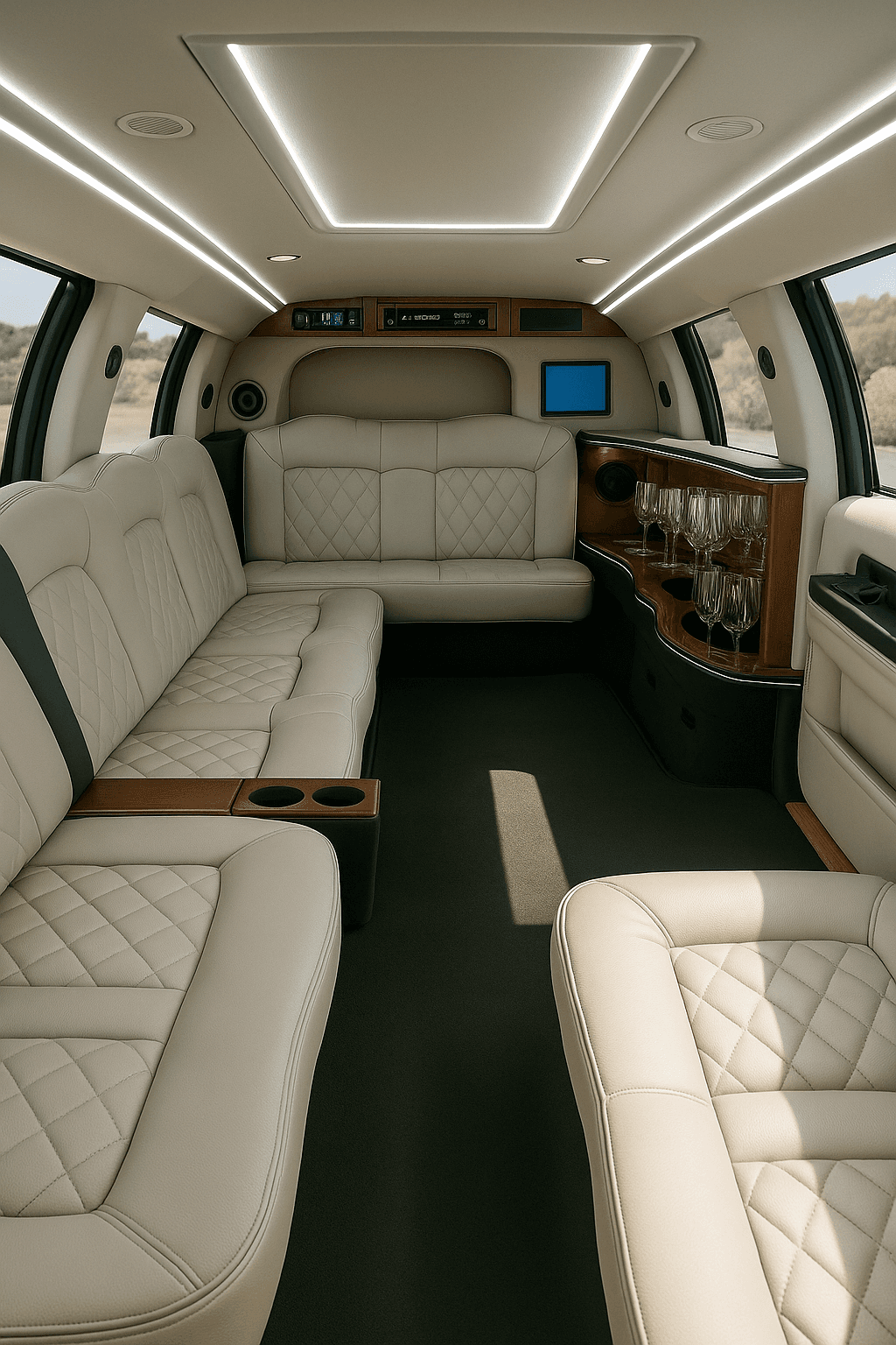 16 Passenger Limo - interior view
