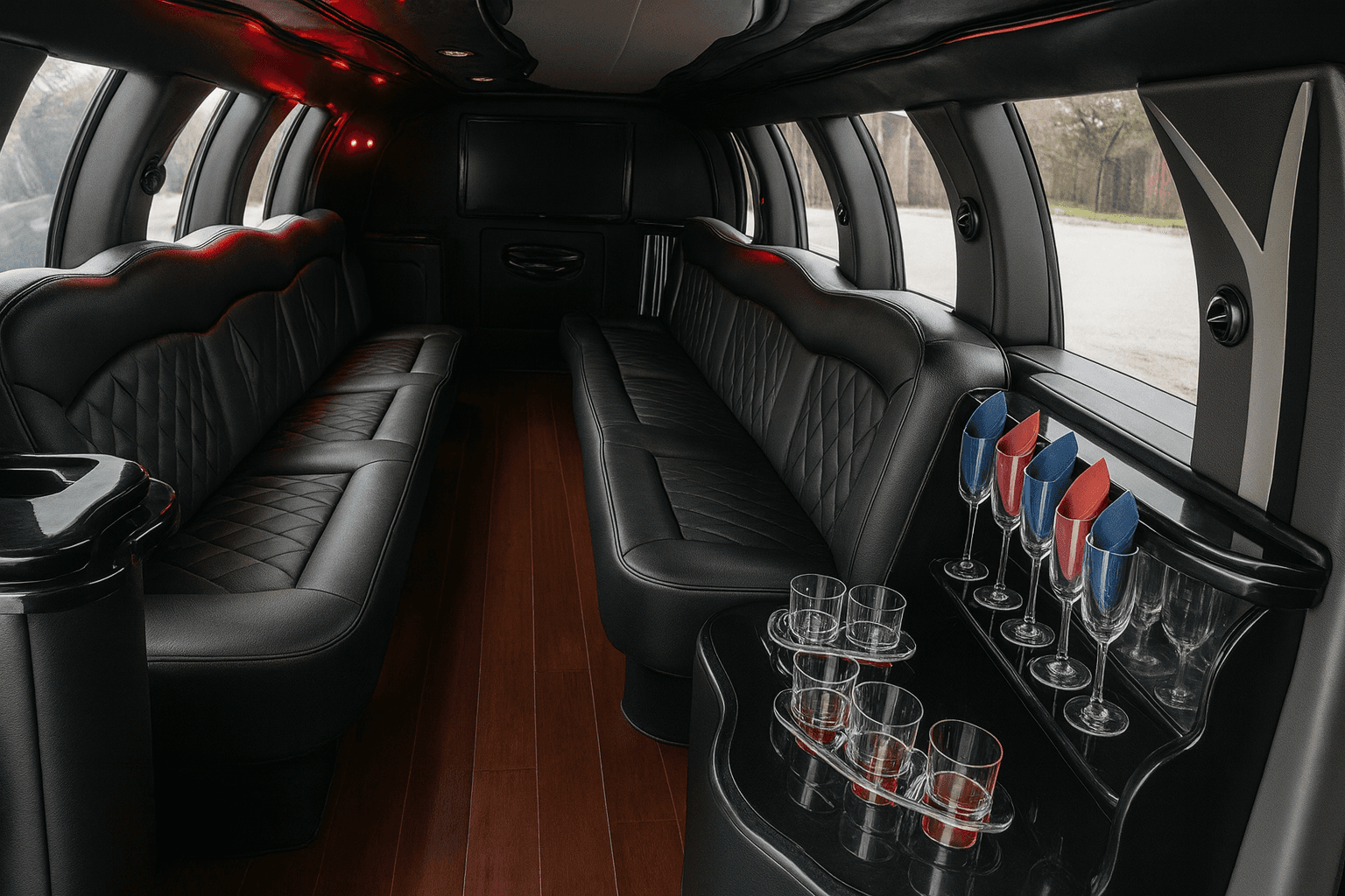 20 Passenger Limo - interior view