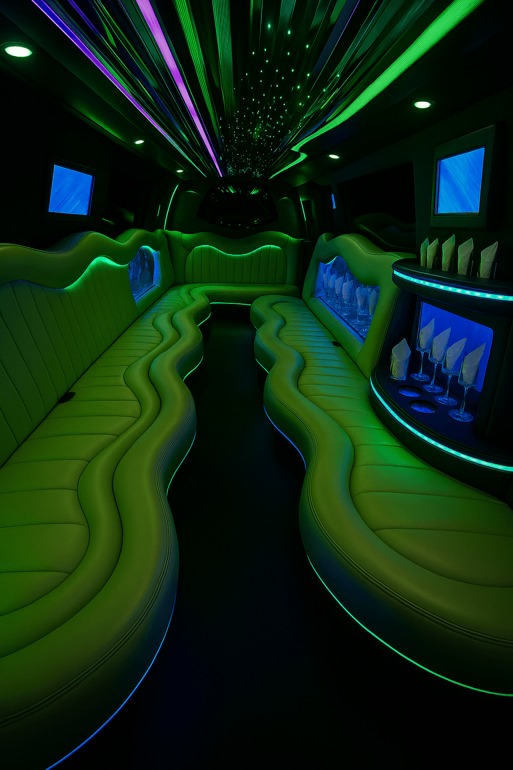 22 Passenger Limo - interior view