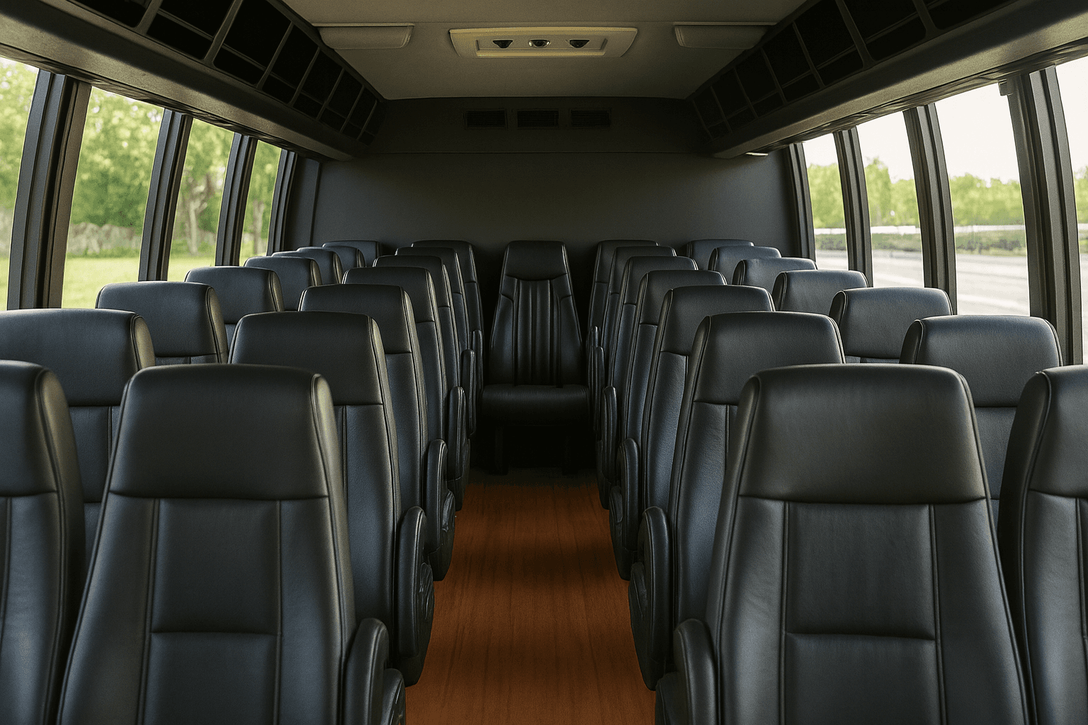 24 Passenger Coach Bus - interior view
