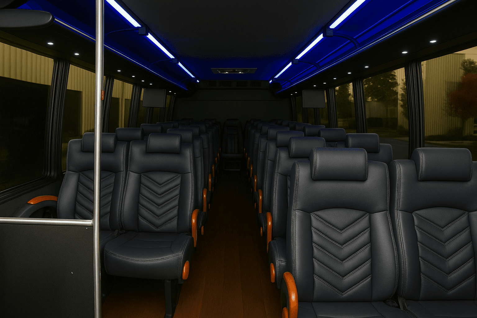 30 Passenger Coach Bus - interior view