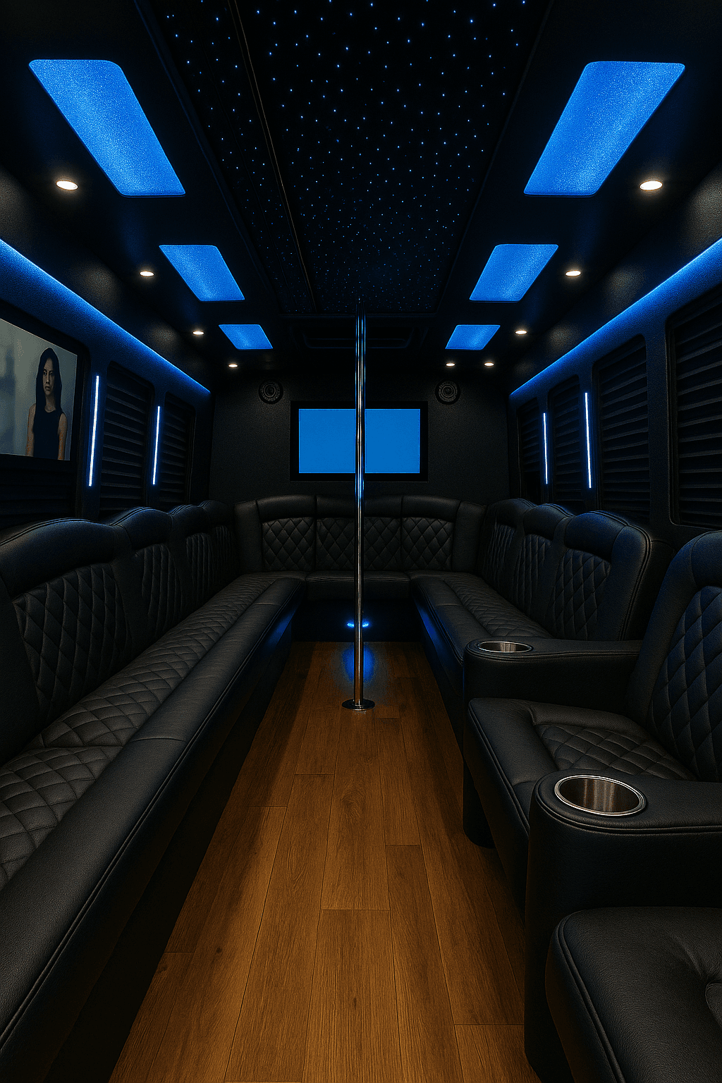 Party Buses interior - Chicago Party Bus Fun