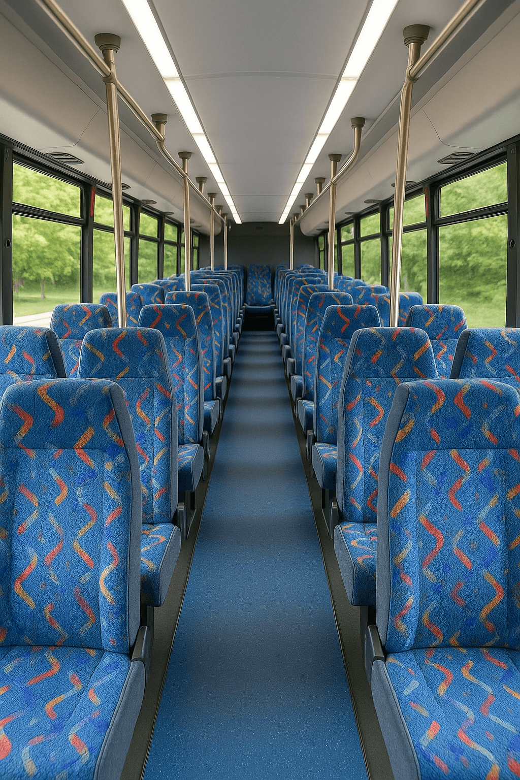 36 Passenger Coach Bus - interior view