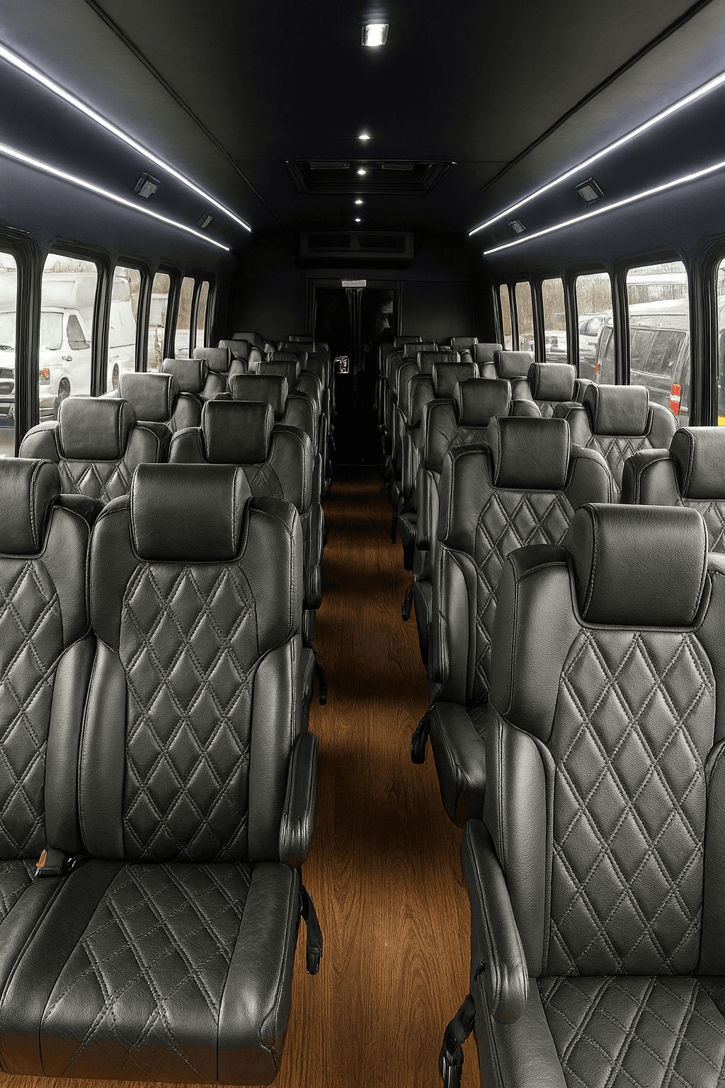 38 Passenger Coach Bus - interior view